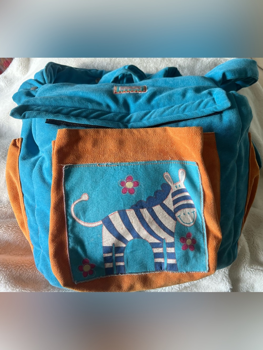Amazing, unique Israeli bohemian, one of a kind canvas cloth bag for sale